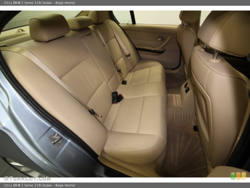 Beige Interior Rear Seat for the 2011 BMW 3 Series 328i Sedan #74119162