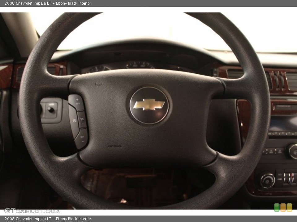 Ebony Black Interior Steering Wheel for the 2008 Chevrolet Impala LT #74120860