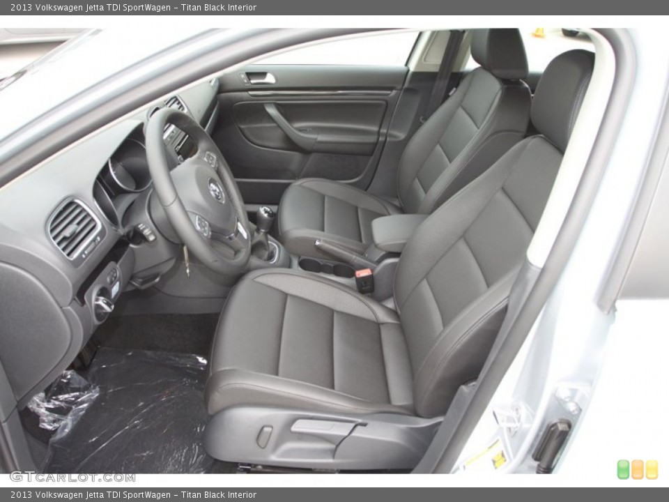 Titan Black Interior Front Seat for the 2013 Volkswagen Jetta TDI SportWagen #74121810