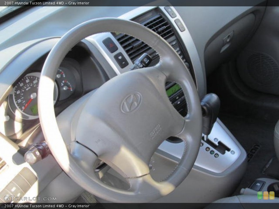 Gray Interior Steering Wheel for the 2007 Hyundai Tucson Limited 4WD #74121887