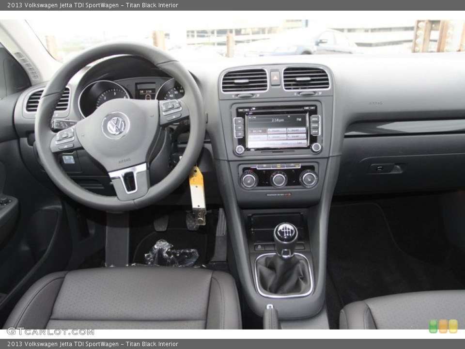 Titan Black Interior Dashboard for the 2013 Volkswagen Jetta TDI SportWagen #74121892
