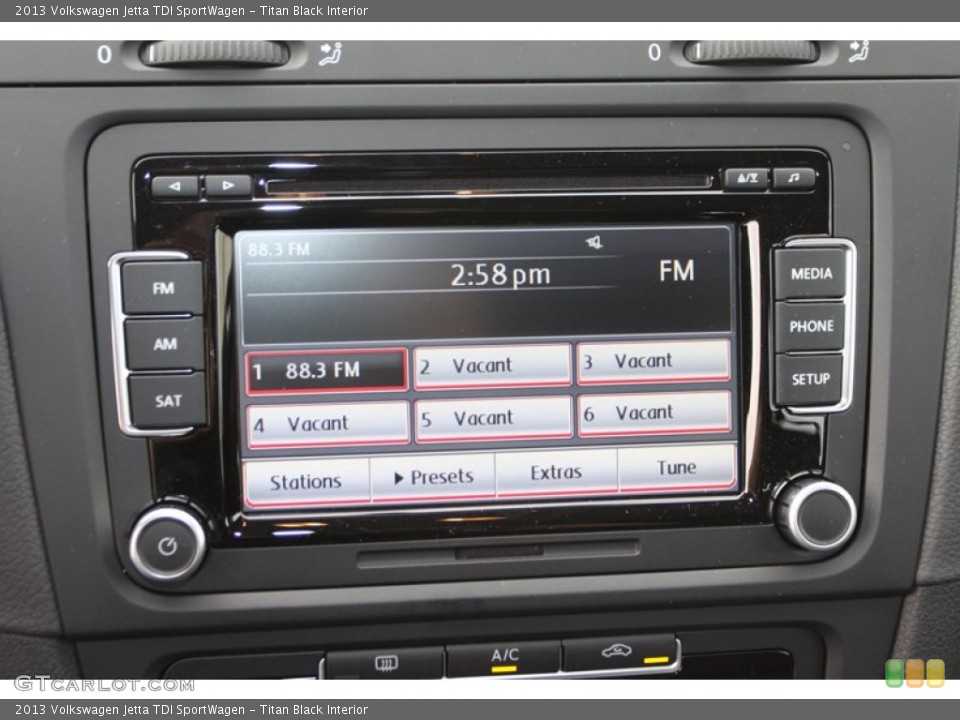 Titan Black Interior Audio System for the 2013 Volkswagen Jetta TDI SportWagen #74121947