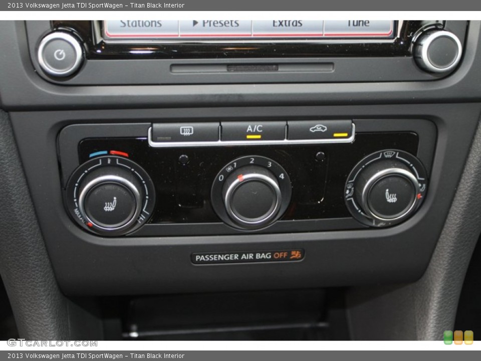 Titan Black Interior Controls for the 2013 Volkswagen Jetta TDI SportWagen #74121979