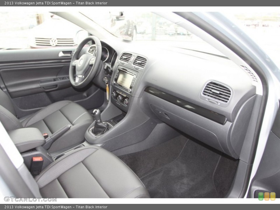 Titan Black Interior Dashboard for the 2013 Volkswagen Jetta TDI SportWagen #74122114