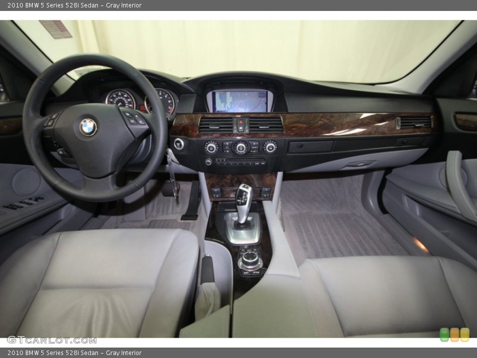 Gray Interior Dashboard for the 2010 BMW 5 Series 528i Sedan #74125498