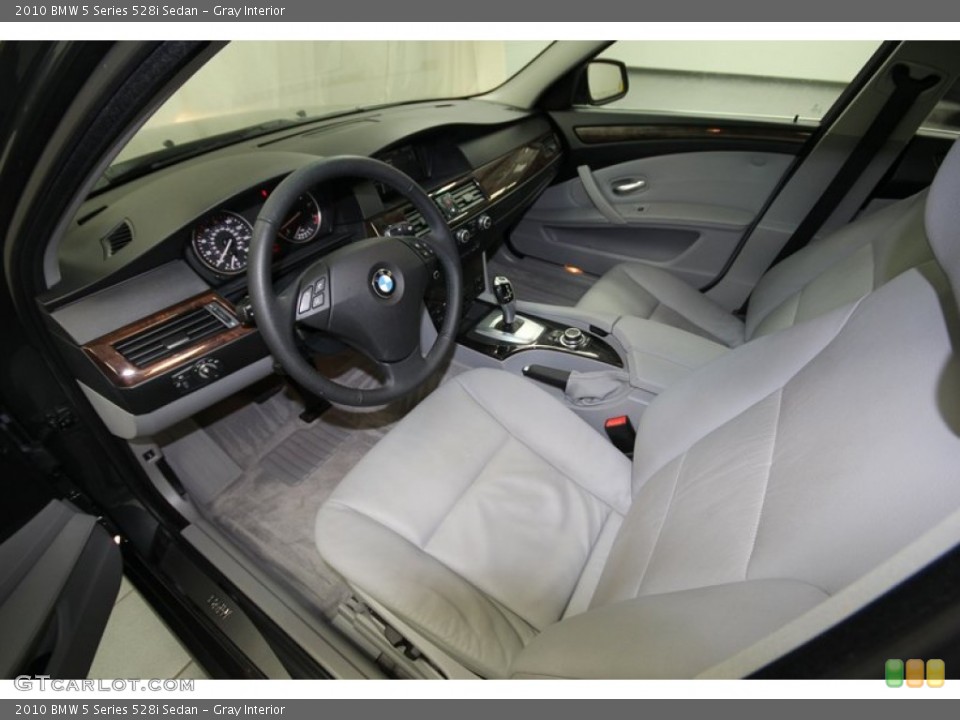 Gray Interior Prime Interior for the 2010 BMW 5 Series 528i Sedan #74125705