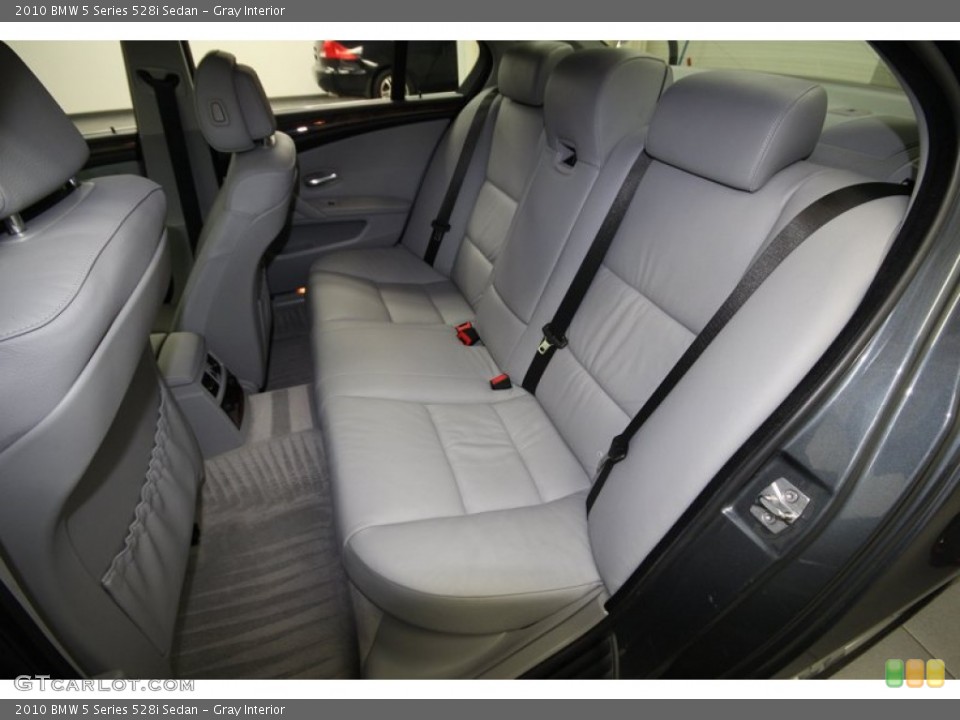Gray Interior Rear Seat for the 2010 BMW 5 Series 528i Sedan #74125726