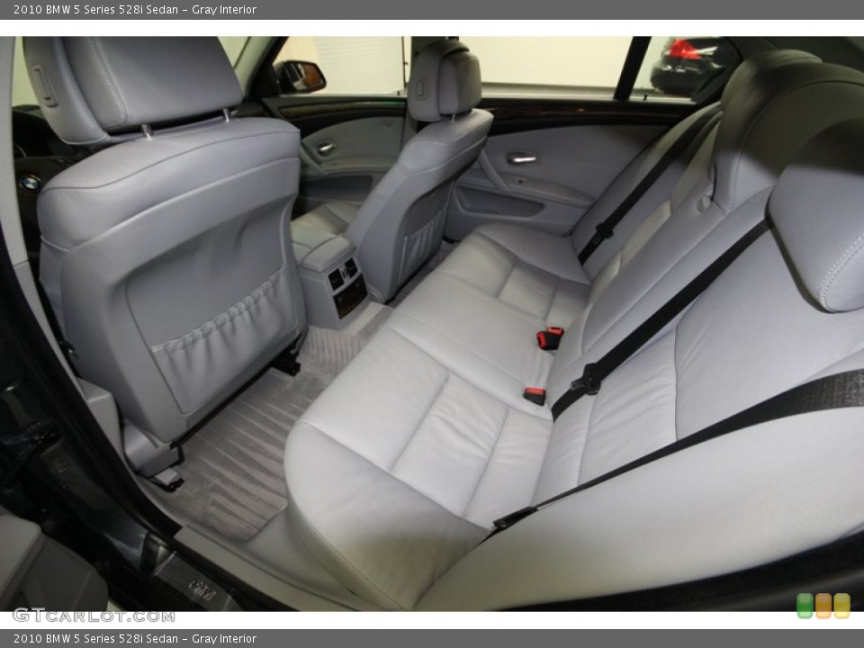 Gray Interior Rear Seat for the 2010 BMW 5 Series 528i Sedan #74126152