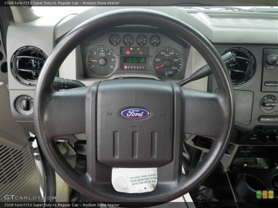 Medium Stone Interior Steering Wheel for the 2008 Ford F250 Super Duty XL Regular Cab #74126196