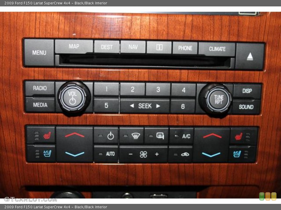 Black/Black Interior Controls for the 2009 Ford F150 Lariat SuperCrew 4x4 #74126414