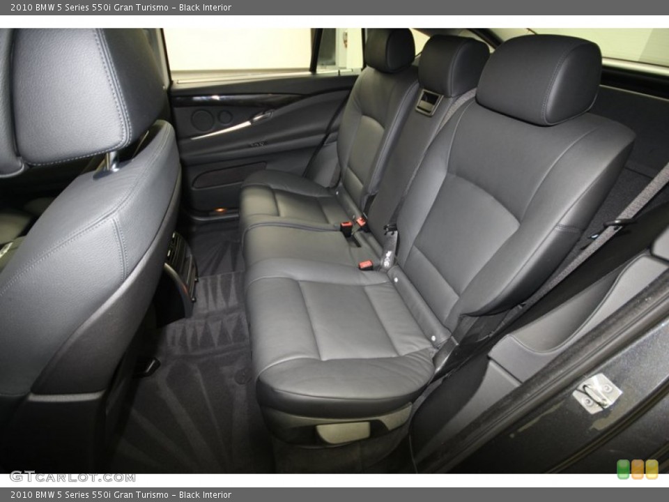 Black Interior Rear Seat for the 2010 BMW 5 Series 550i Gran Turismo #74126892