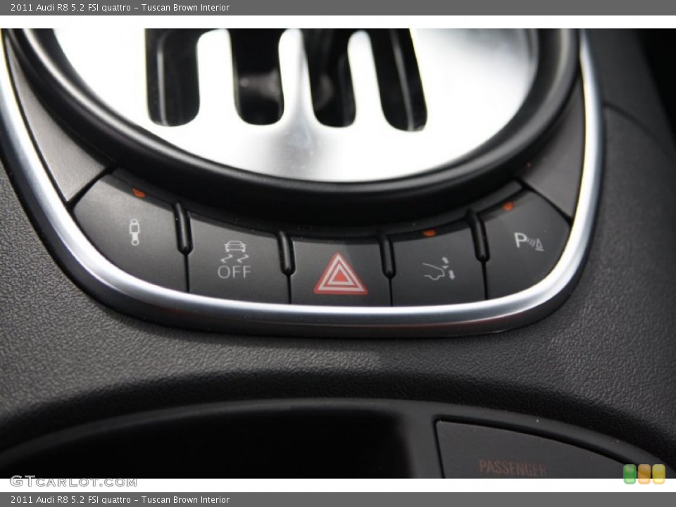 Tuscan Brown Interior Controls for the 2011 Audi R8 5.2 FSI quattro #74129692