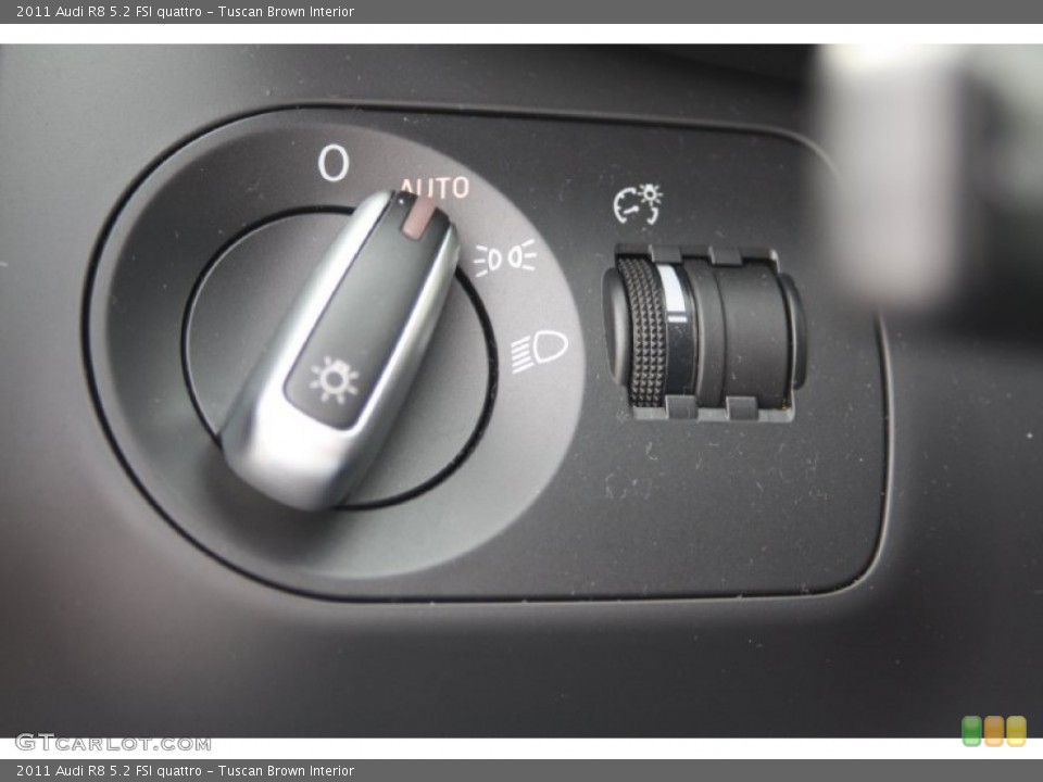 Tuscan Brown Interior Controls for the 2011 Audi R8 5.2 FSI quattro #74129980