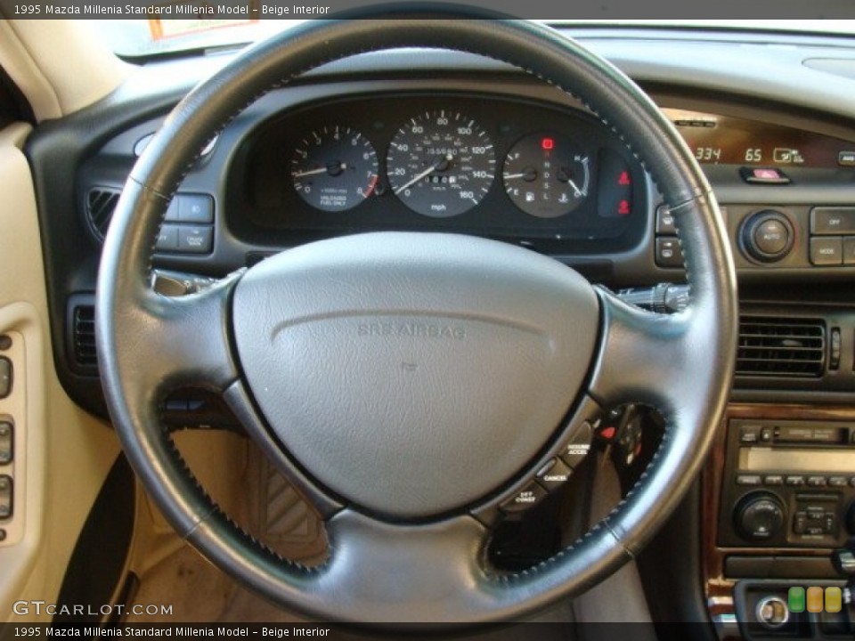 Beige Interior Steering Wheel for the 1995 Mazda Millenia  #74134069