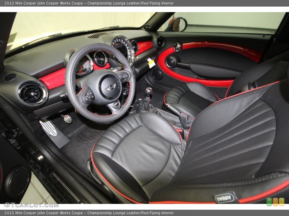 Championship Lounge Leather/Red Piping Interior Photo for the 2013 Mini Cooper John Cooper Works Coupe #74134684