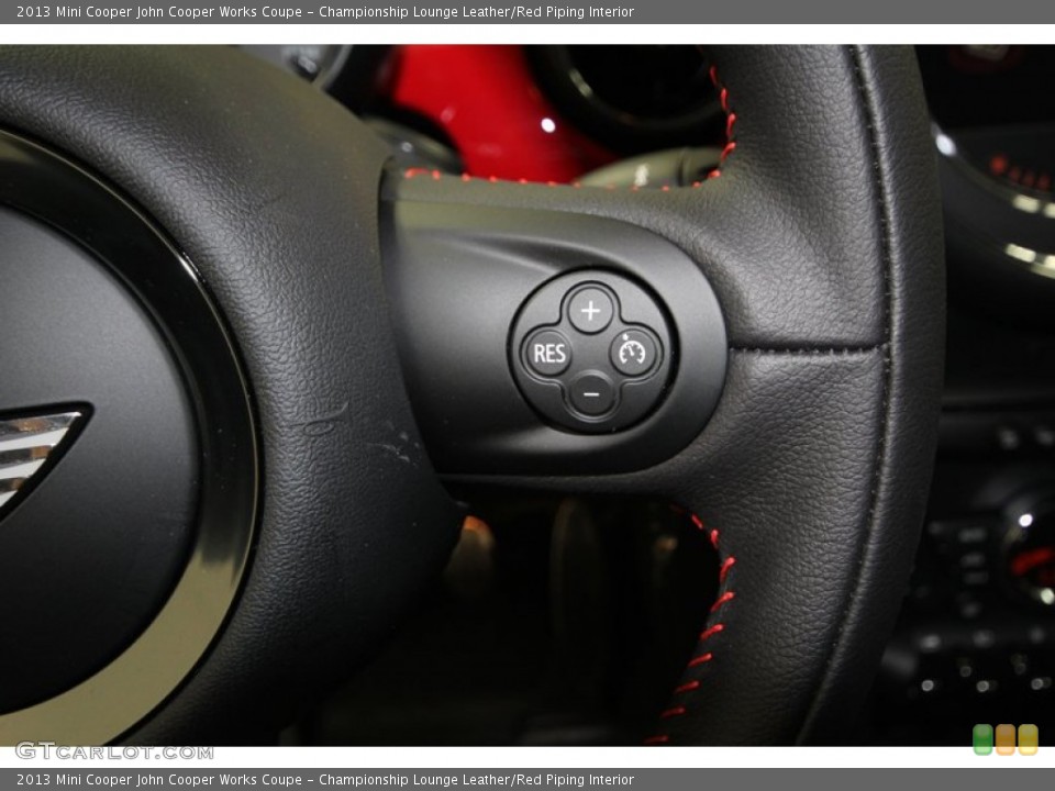 Championship Lounge Leather/Red Piping Interior Controls for the 2013 Mini Cooper John Cooper Works Coupe #74134837