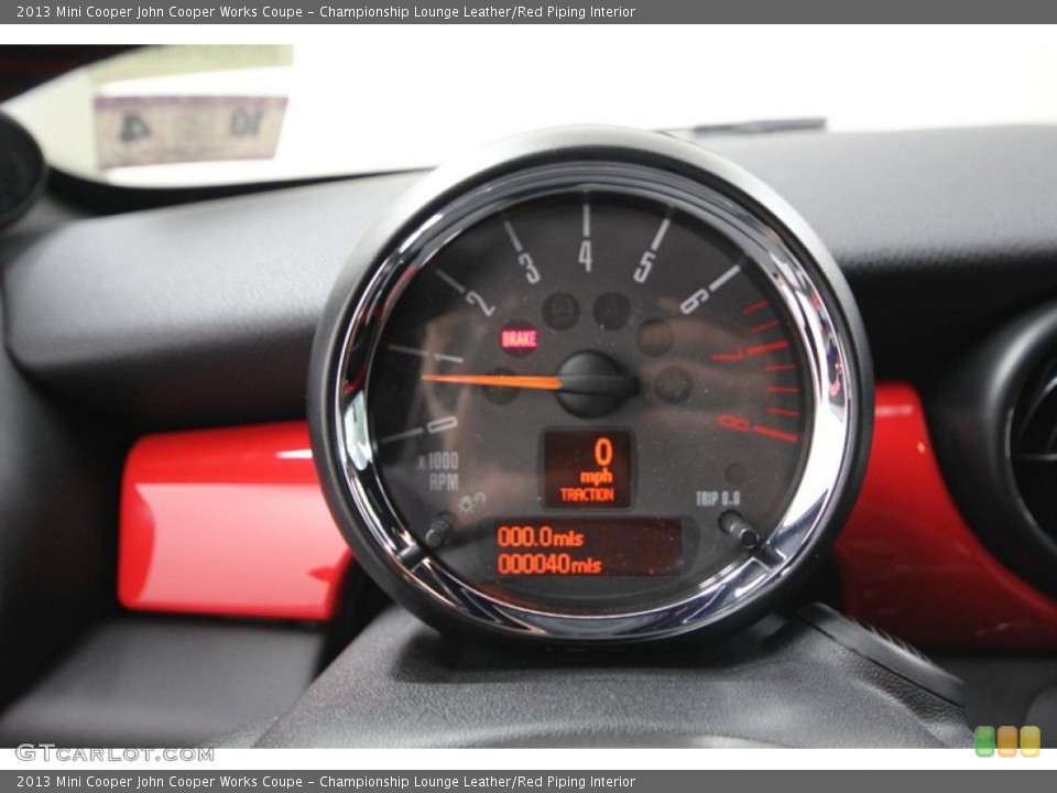 Championship Lounge Leather/Red Piping Interior Gauges for the 2013 Mini Cooper John Cooper Works Coupe #74134869