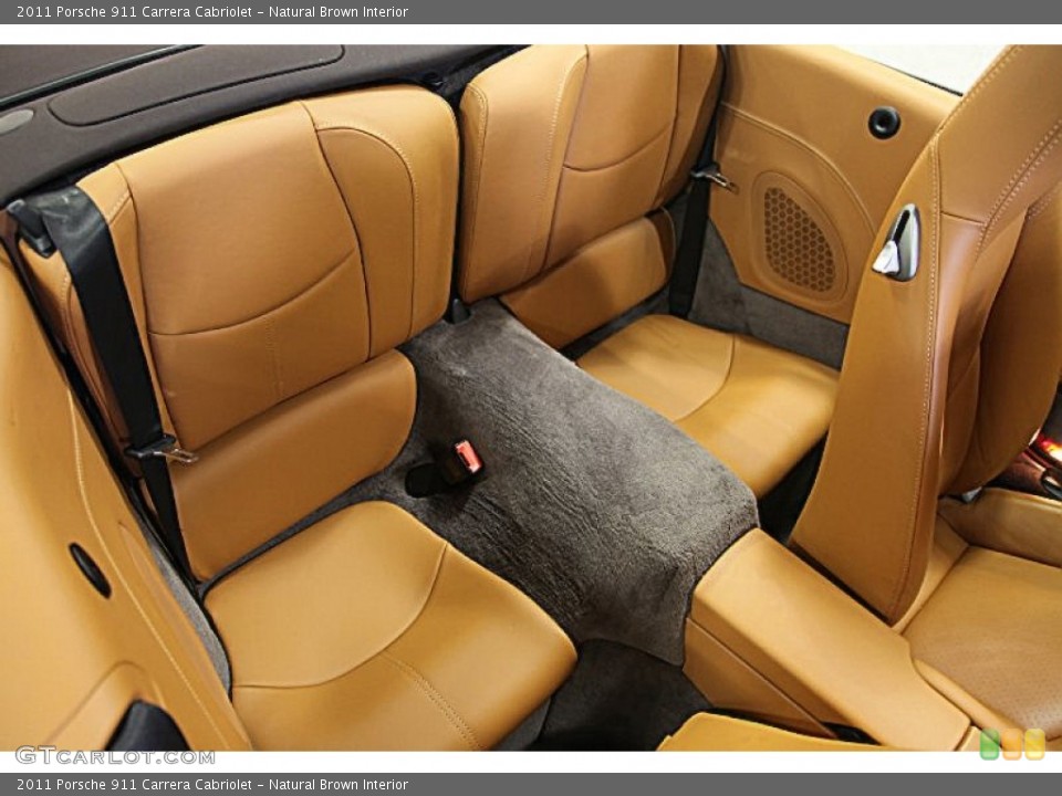 Natural Brown Interior Rear Seat for the 2011 Porsche 911 Carrera Cabriolet #74135436