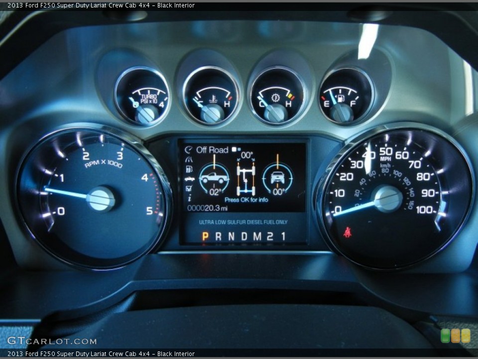 Black Interior Gauges for the 2013 Ford F250 Super Duty Lariat Crew Cab 4x4 #74139316