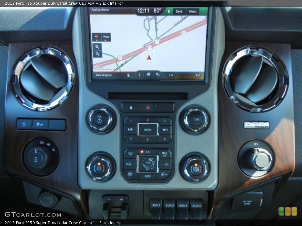 Black Interior Controls for the 2013 Ford F250 Super Duty Lariat Crew Cab 4x4 #74139334