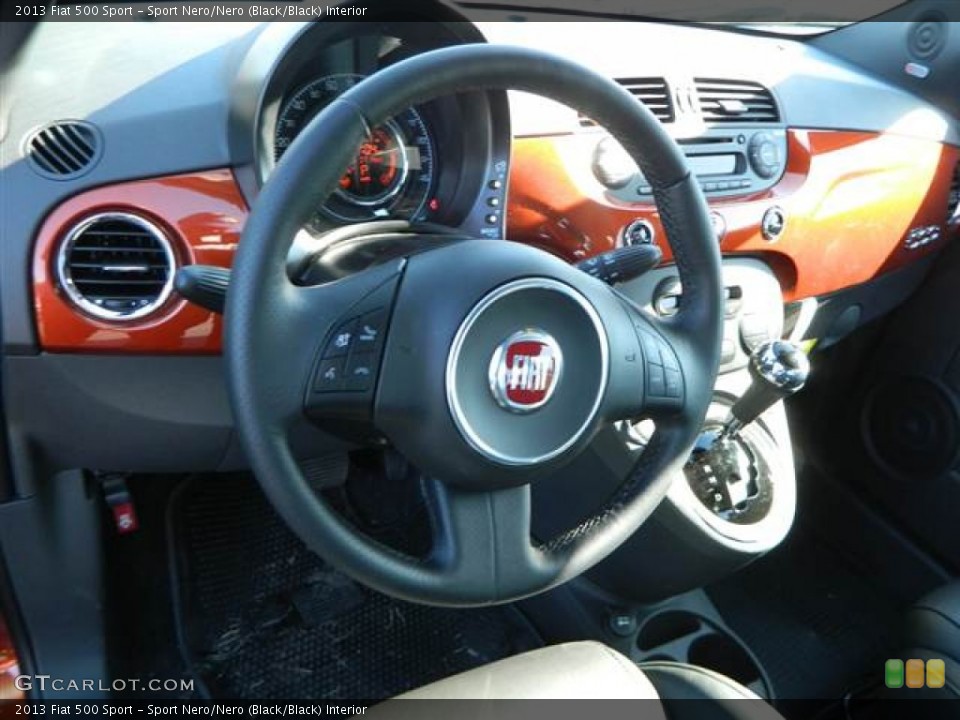 Sport Nero/Nero (Black/Black) Interior Steering Wheel for the 2013 Fiat 500 Sport #74139679