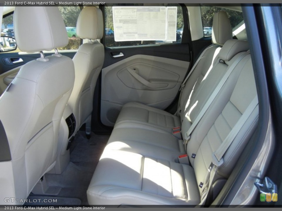 Medium Light Stone Interior Rear Seat for the 2013 Ford C-Max Hybrid SEL #74140128