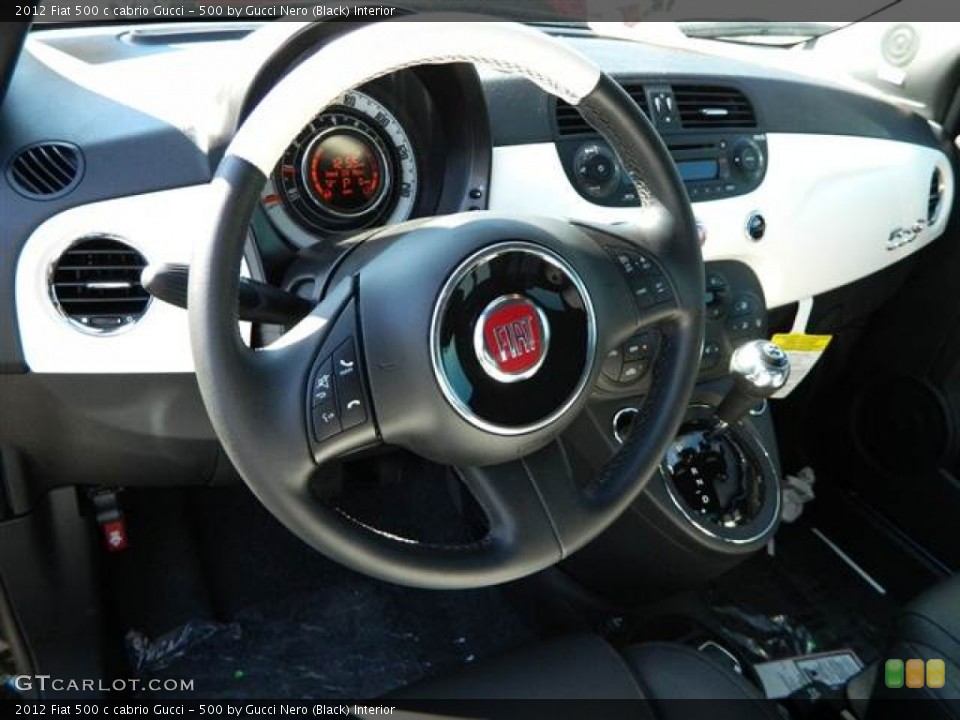 500 by Gucci Nero (Black) Interior Dashboard for the 2012 Fiat 500 c cabrio Gucci #74140180