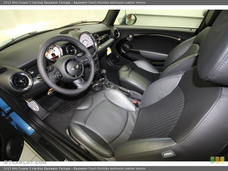 Bayswater Punch Rocklike Anthracite Leather Interior Prime Interior for the 2013 Mini Cooper S Hardtop Bayswater Package #74140412