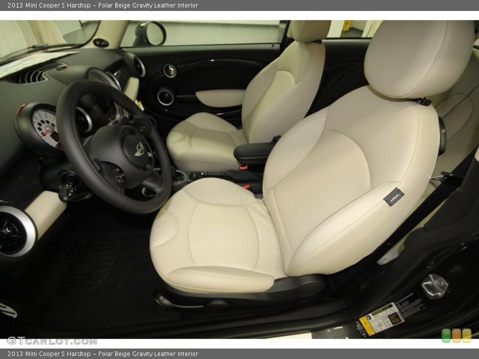 Polar Beige Gravity Leather Interior Front Seat for the 2013 Mini Cooper S Hardtop #74141213