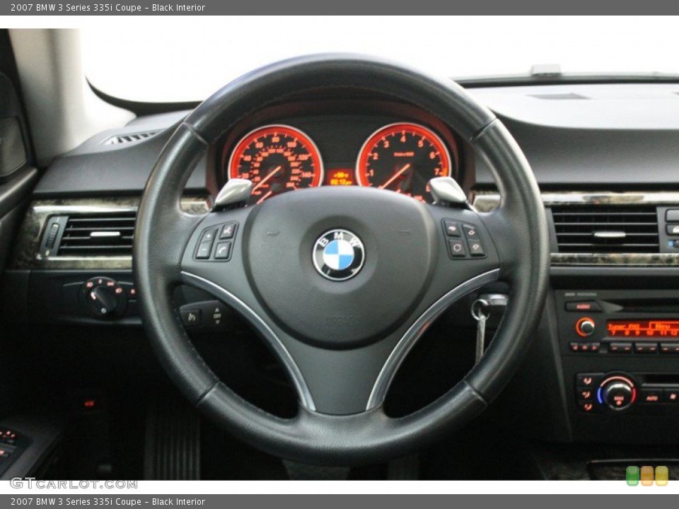 Black Interior Steering Wheel for the 2007 BMW 3 Series 335i Coupe #74141227