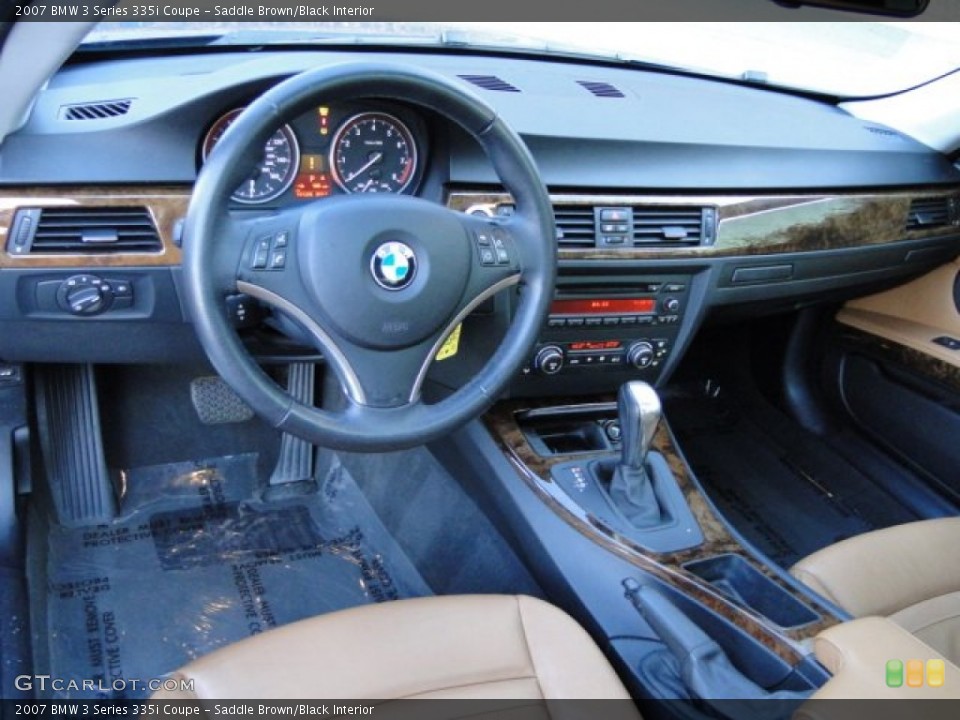 Saddle Brown/Black Interior Prime Interior for the 2007 BMW 3 Series 335i Coupe #74141327
