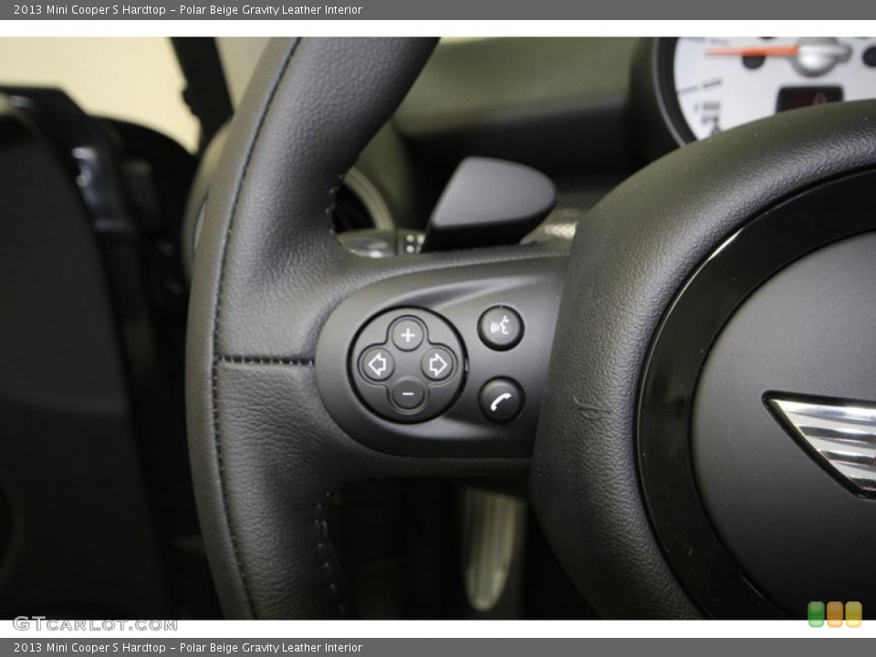 Polar Beige Gravity Leather Interior Controls for the 2013 Mini Cooper S Hardtop #74141551