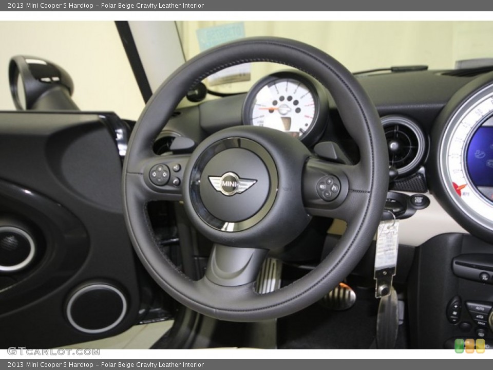 Polar Beige Gravity Leather Interior Steering Wheel for the 2013 Mini Cooper S Hardtop #74141587