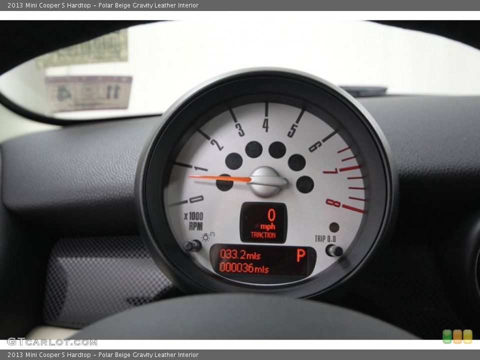 Polar Beige Gravity Leather Interior Gauges for the 2013 Mini Cooper S Hardtop #74142007