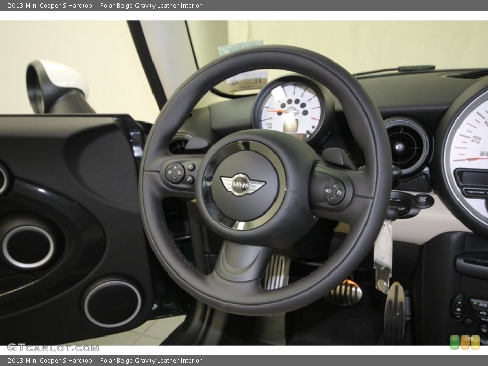 Polar Beige Gravity Leather Interior Steering Wheel for the 2013 Mini Cooper S Hardtop #74142034