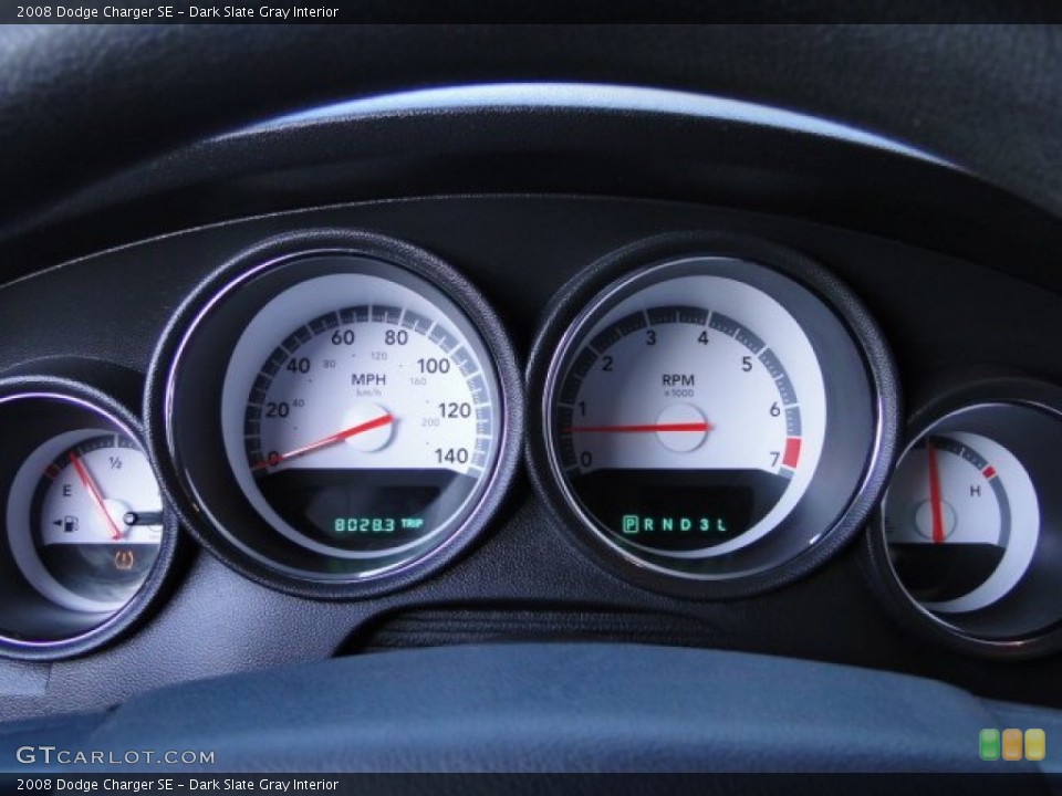Dark Slate Gray Interior Gauges for the 2008 Dodge Charger SE #74142694