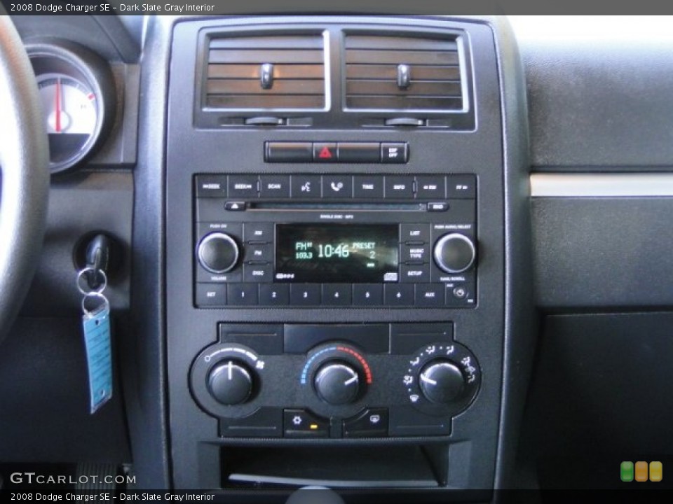 Dark Slate Gray Interior Controls for the 2008 Dodge Charger SE #74142711