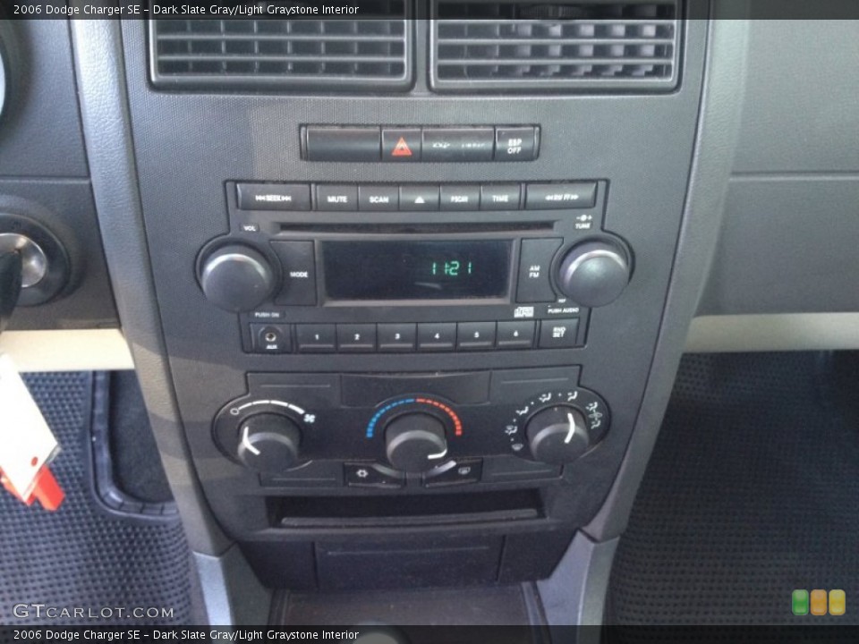Dark Slate Gray/Light Graystone Interior Controls for the 2006 Dodge Charger SE #74144989