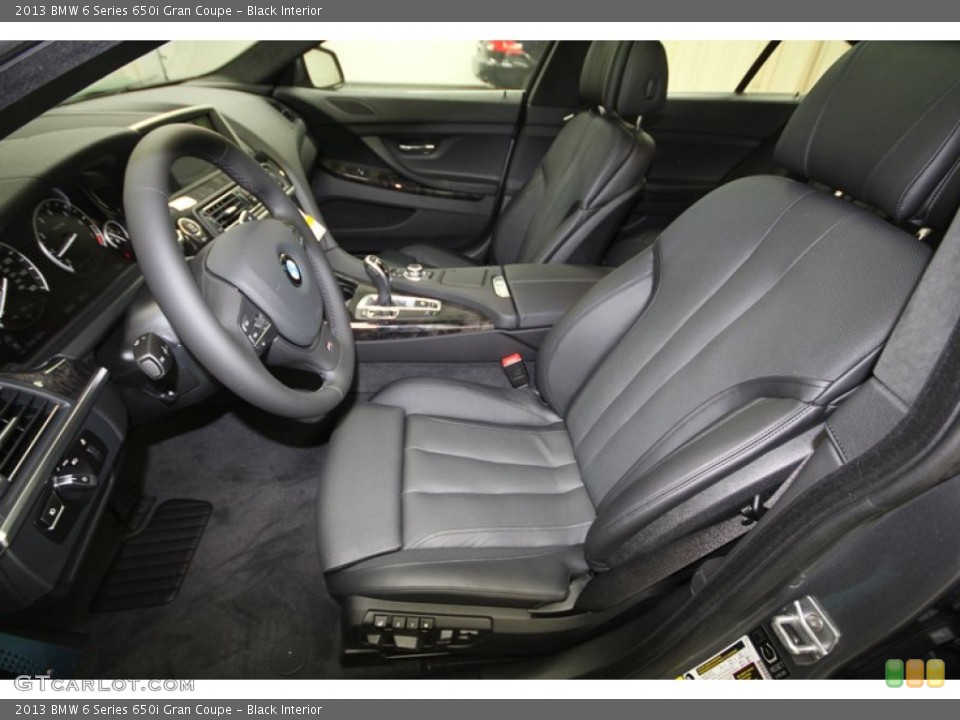 Black Interior Front Seat for the 2013 BMW 6 Series 650i Gran Coupe #74145786
