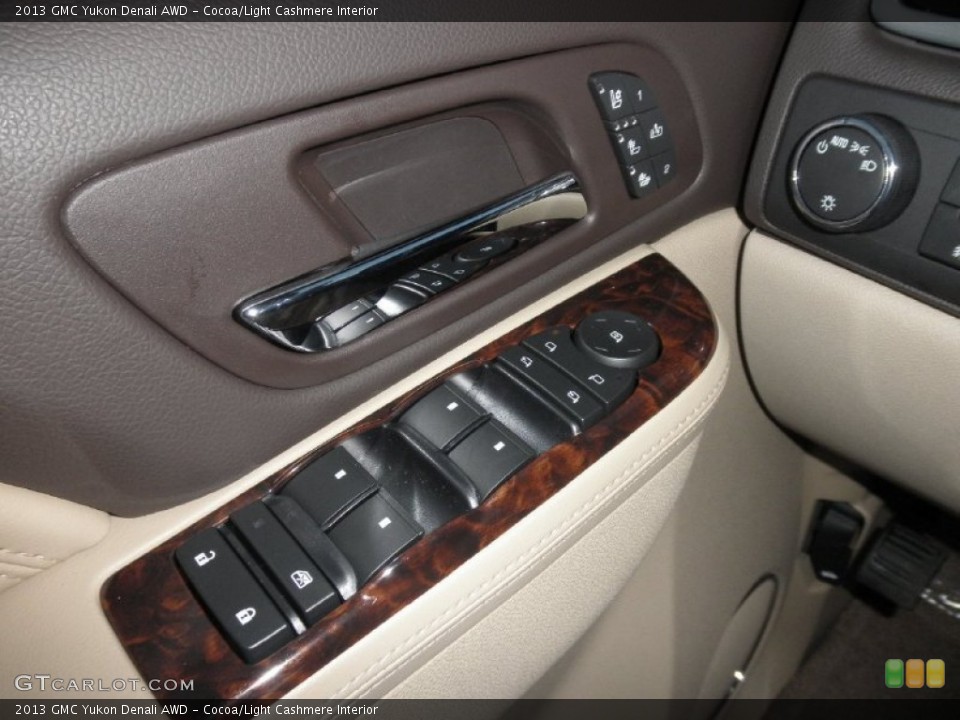 Cocoa/Light Cashmere Interior Controls for the 2013 GMC Yukon Denali AWD #74147491