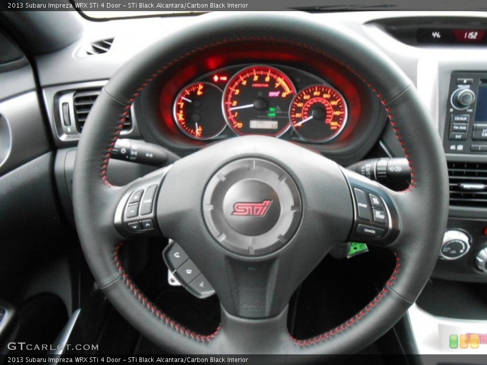 STi Black Alcantara/Carbon Black Interior Steering Wheel for the 2013 Subaru Impreza WRX STi 4 Door #74151946