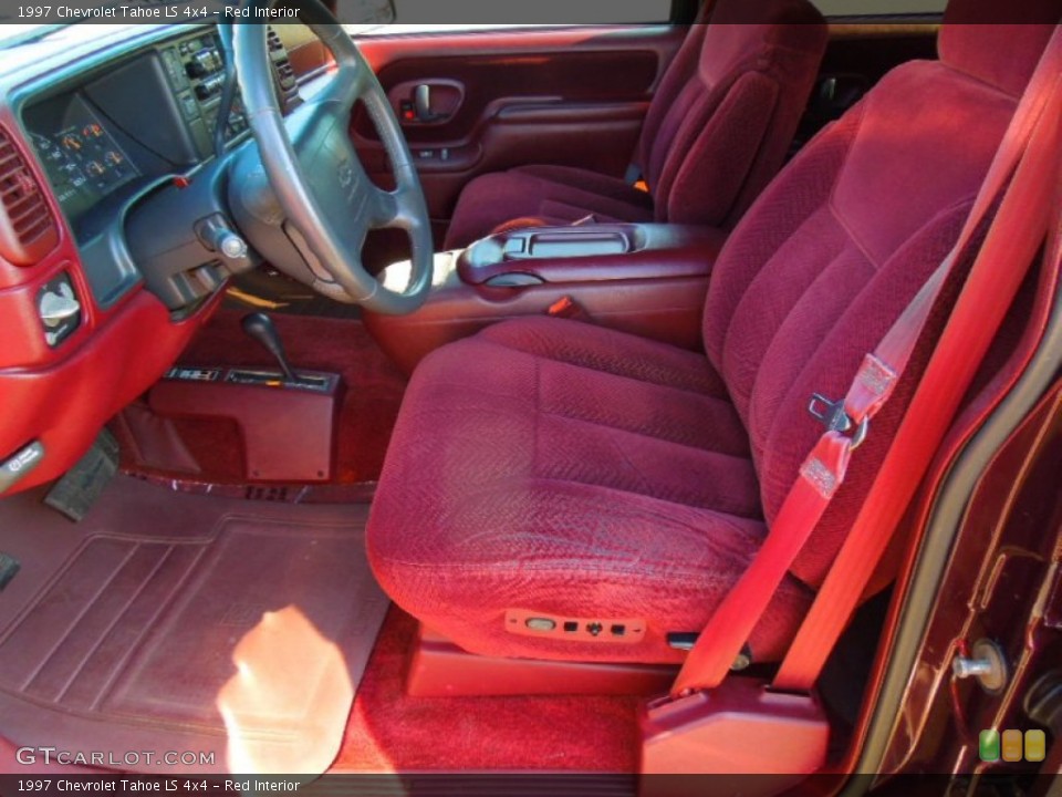 Red Interior Front Seat For The 1997 Chevrolet Tahoe Ls 4x4