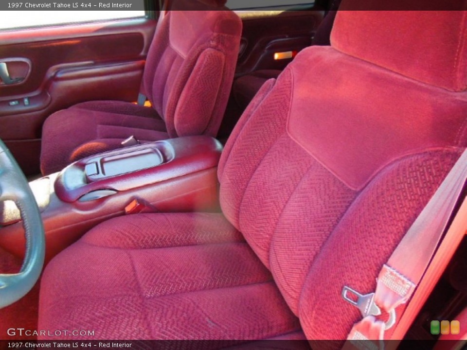 Red Interior Front Seat for the 1997 Chevrolet Tahoe LS 4x4 #74155639