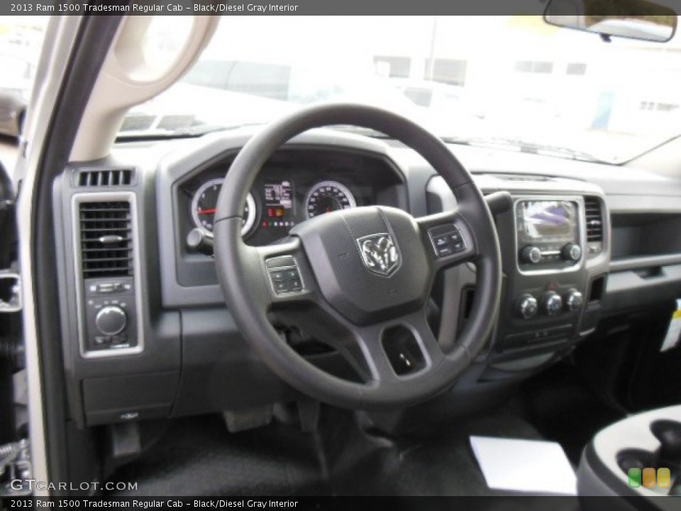 Black/Diesel Gray Interior Dashboard for the 2013 Ram 1500 Tradesman Regular Cab #74159137