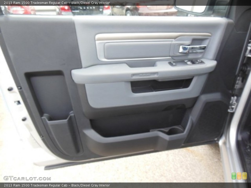 Black/Diesel Gray Interior Door Panel for the 2013 Ram 1500 Tradesman Regular Cab #74159179