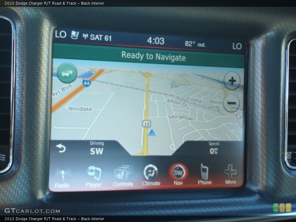 Black Interior Navigation for the 2013 Dodge Charger R/T Road & Track #74160649