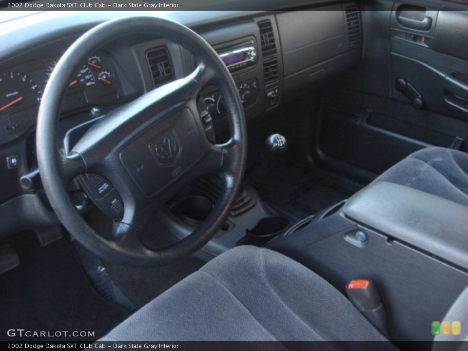 Dark Slate Gray 2002 Dodge Dakota Interiors
