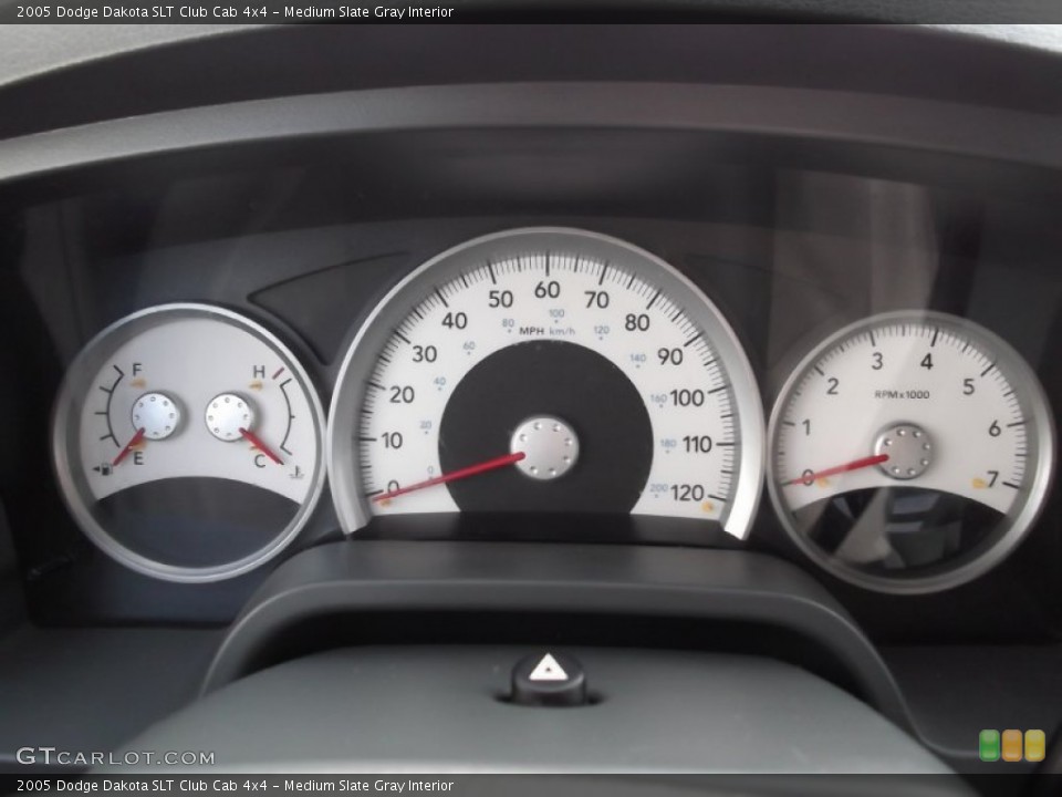 Medium Slate Gray Interior Gauges for the 2005 Dodge Dakota SLT Club Cab 4x4 #74161981