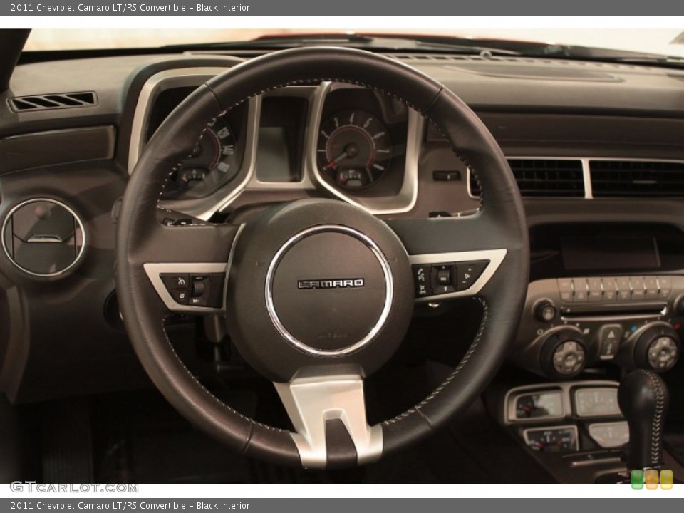 Black Interior Steering Wheel for the 2011 Chevrolet Camaro LT/RS Convertible #74176419
