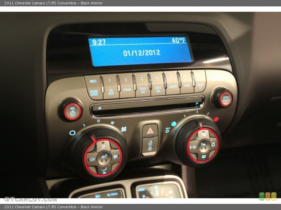 Black Interior Controls for the 2011 Chevrolet Camaro LT/RS Convertible #74176504